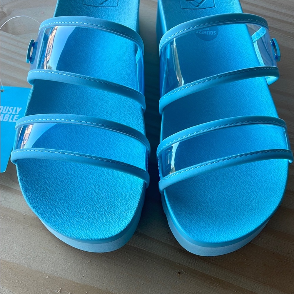 Reef Vibrant Blue Slide Sandals - Picture 2 of 11